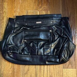 Retired MICHE MORGAN Black Faux Leather Classic Shell